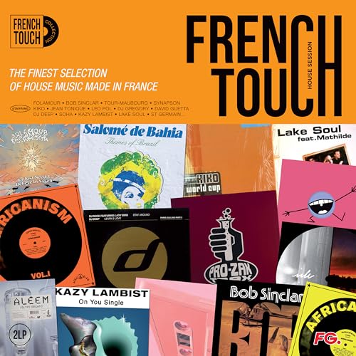 Compilation album cover, "French Touch - House Session," featuring various artist images.