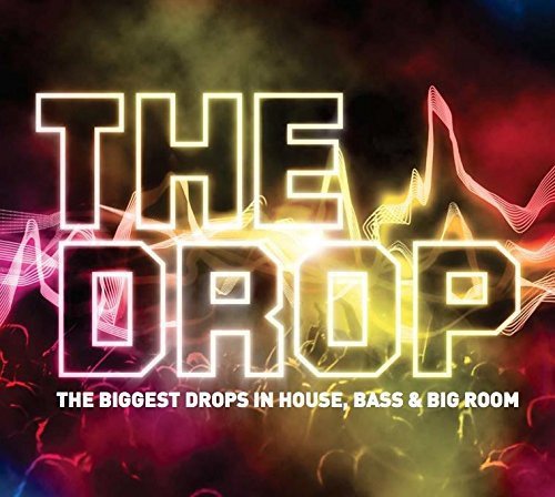 CD cover for “The Drop” with glowing text and abstract light trails.