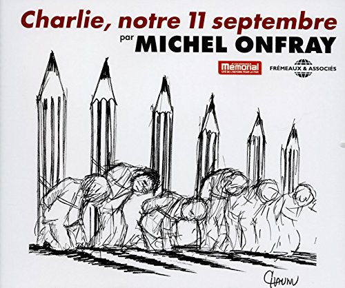 CD cover: sketch of pencils resembling buildings and mourning figures.