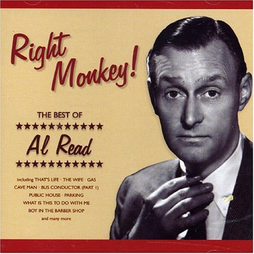 CD cover for Al Read’s “Right Monkey!” featuring a portrait of the singer.