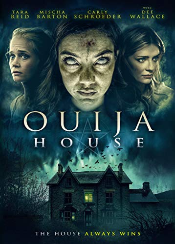 DVD cover art featuring three women above a dark, spooky house at night.