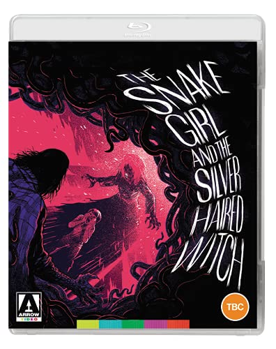 Blu-ray cover for "The Snake Girl And The Silver-haired Witch" with illustrated figures.
