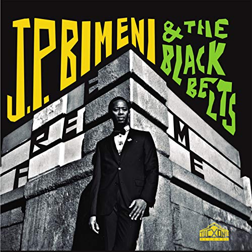 Album cover for J.P. Bimeni & The Black Belts, man in suit.