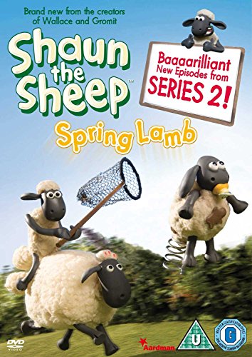 Shaun the Sheep DVD cover featuring three sheep in a field.
