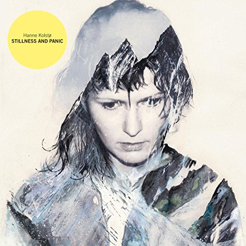 Album cover featuring a distorted portrait of a woman with mountains.