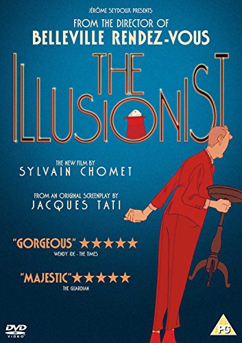 DVD cover for "The Illusionist," featuring an animated man in red.