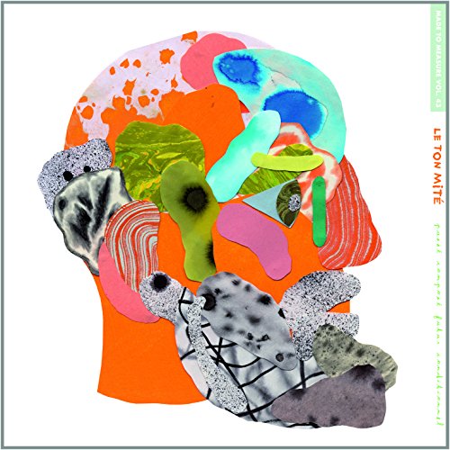 CD cover with abstract collage of colorful shapes resembling a face.