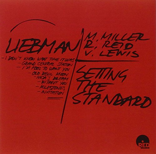 Red album cover for Dave Liebman Quartet’s “Setting The Standard” CD.