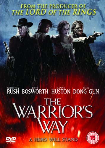 DVD cover for "The Warrior's Way" featuring a group in dark clothing.
