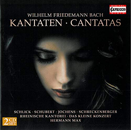 CD cover for Wilhelm Friedemann Bach cantatas, featuring a woman’s portrait.