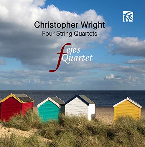 CD cover: beach scene with colorful boathouses and text "Christopher Wright".