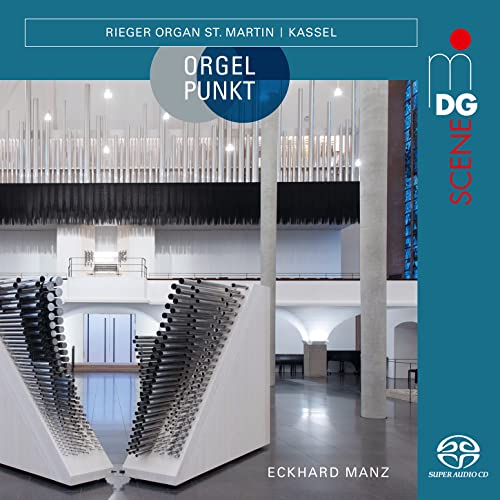 CD cover featuring a large pipe organ inside a bright, modern church.