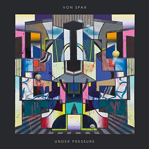 Album cover for Von Spar’s “Under Pressure” featuring abstract geometric shapes.