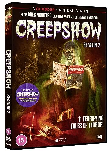 “Creepshow” Season 2 DVD cover featuring a ghostly figure reading a comic book.