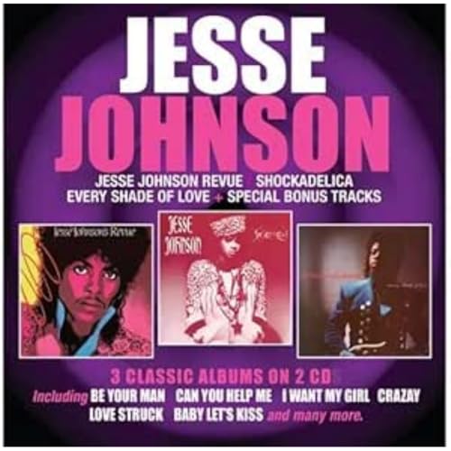 CD cover for Jesse Johnson’s “Shockadelia” with album art collage.