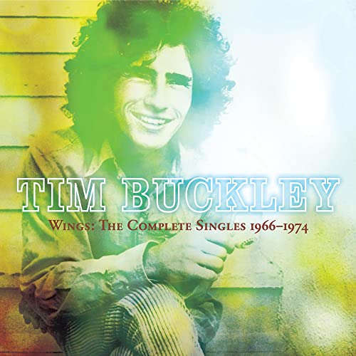Tim Buckley album cover, “Wings: The Complete Singles 1966-1974,” featuring a portrait.