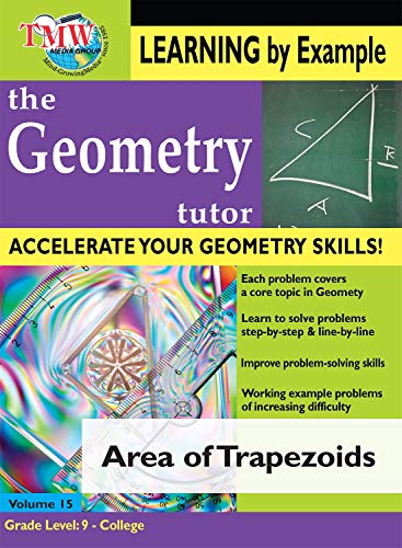 DVD cover for "Geometry Tutor" with triangles, tools, and text.