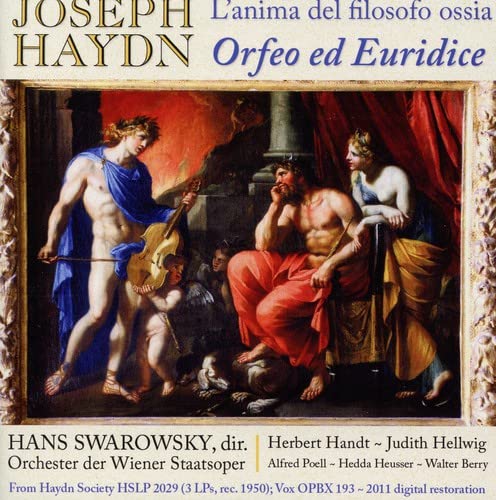 CD cover for Haydn’s “Orfeo & Euridice” featuring classical painting.