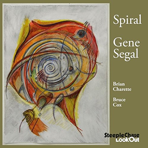 CD cover for Gene Segal’s “Spiral” featuring abstract orange and yellow artwork.
