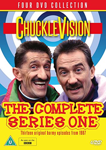 DVD cover featuring the Chuckle Brothers, a colourful spiral background.