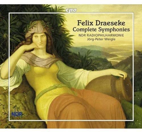 CD cover for Draeseke’s Complete Symphonies featuring a classical painting.