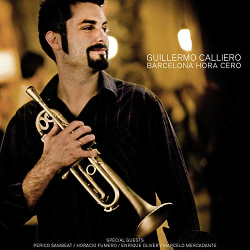 Man with trumpet on CD cover, titled "Barcelona Hora Cero.