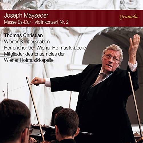 CD cover featuring a conductor with orchestra, text details composer Mayseder.