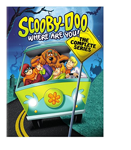 DVD cover showing Scooby-Doo and friends in the Mystery Machine on a spooky road.