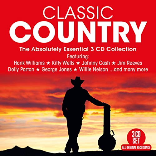 CD cover for "Classic Country" compilation, featuring a silhouetted cowboy.
