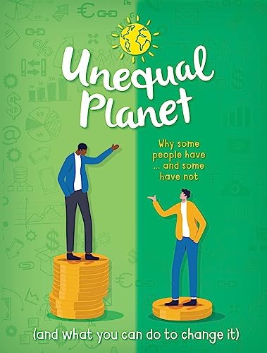 Book cover showing two people standing on different sized stacks of coins.
