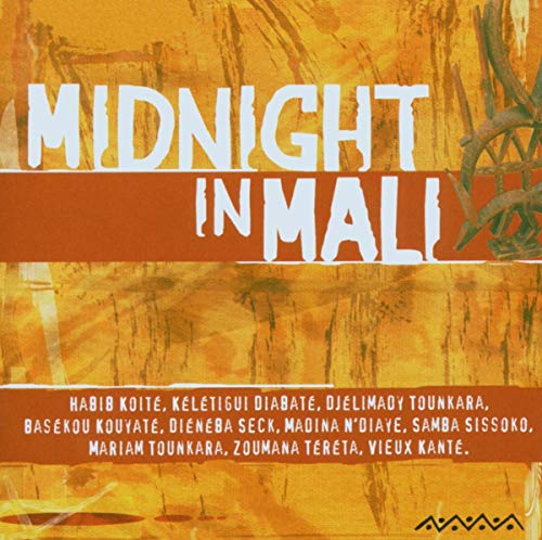 CD cover for “Midnight in Mali” featuring artist names and warm tones.
