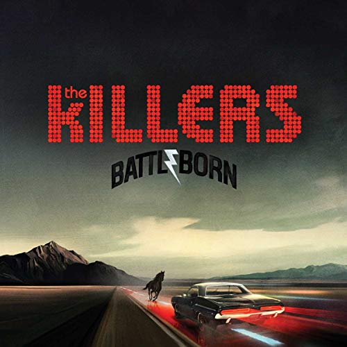 The Killersā āBattle Bornā album cover: desert road, horse, and car.