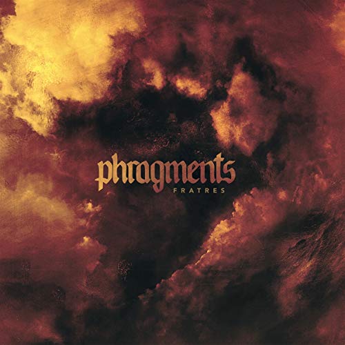 CD cover for "Phragments - Fratres" with abstract, fiery red and gold textures.