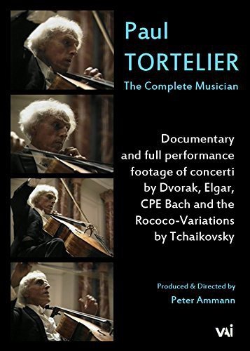 DVD cover featuring cellist Paul Tortelier in four performance images.