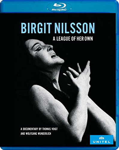 Blu-ray cover featuring black and white portrait of opera singer Birgit Nilsson.