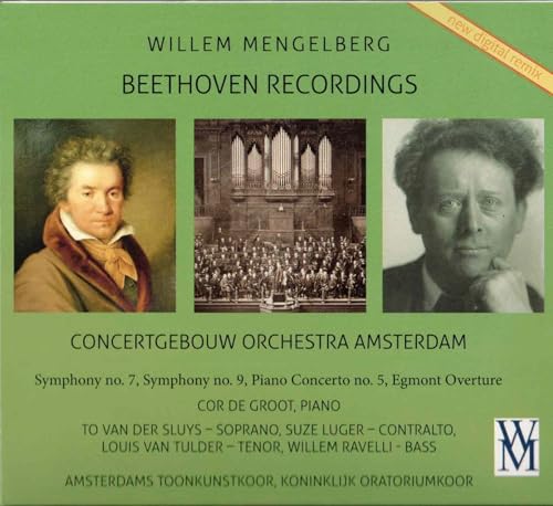 CD cover featuring portraits of Beethoven, a pipe organ, and Willem Mengelberg.