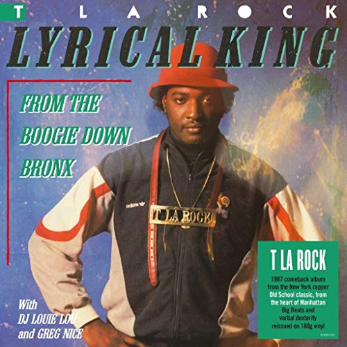 Album cover for T La Rock’s “Lyrical King” featuring a portrait of the artist.