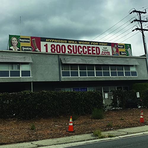 Billboard advertising hypnosis services with a phone number and website.