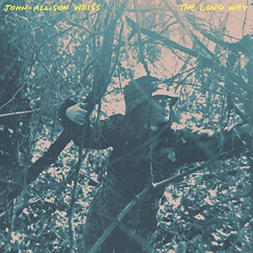 Album cover for John-Allison Weiss’ “The Long Way,” featuring a person in trees.