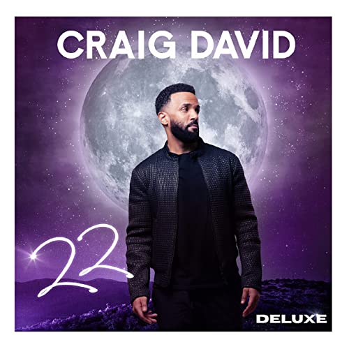 Craig David album cover, “22 Deluxe Edition”, with moon backdrop.