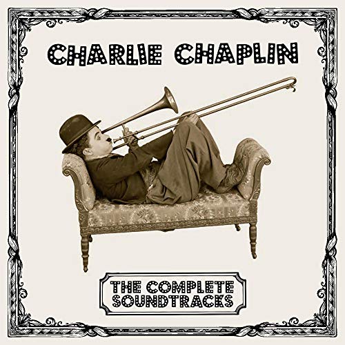 Charlie Chaplin album cover featuring a reclining Chaplin with a trombone.