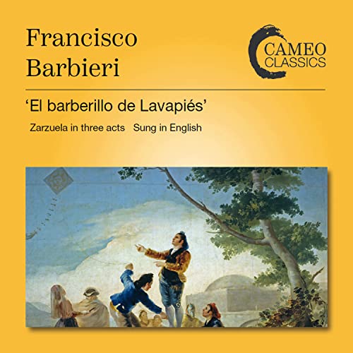 CD cover for Barbieri’s opera “El barberillo de Lavapiés” with painting.
