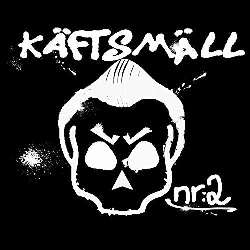 White skull illustration with “KÄFTSMÄLL” text and “nr:2” at the bottom.