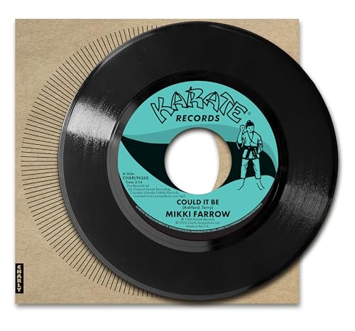 Black vinyl record with a light blue Karate Records label in a cardboard sleeve.