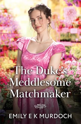Romance novel cover featuring a woman in a pink dress, floral background.