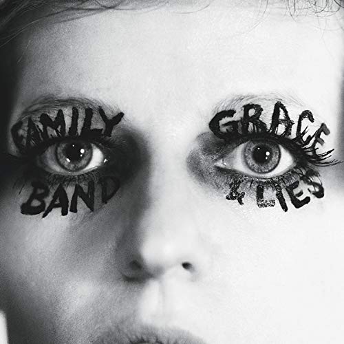 Black and white album cover featuring a close-up of eyes with text.