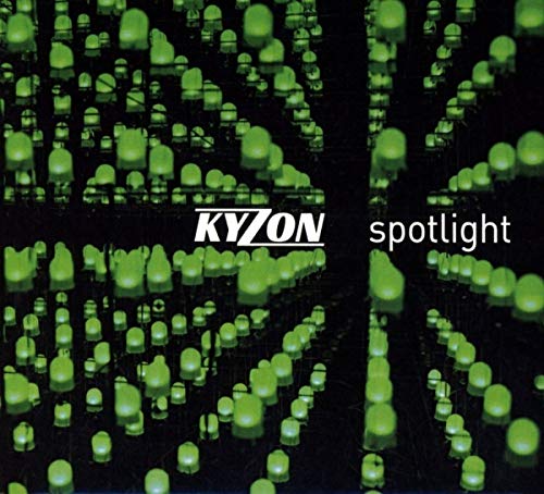 CD cover for Kyzon’s “Spotlight” featuring a grid of green lights.