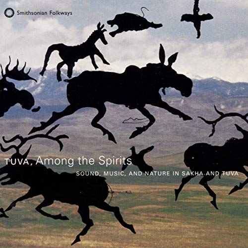 CD cover: Silhouettes of animals against a mountainous landscape.