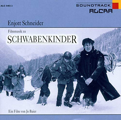 CD cover for “Schwabenkinder” soundtrack featuring people in a snowy landscape.