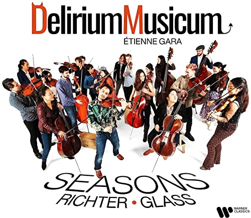 CD cover featuring a large group of musicians with string instruments.